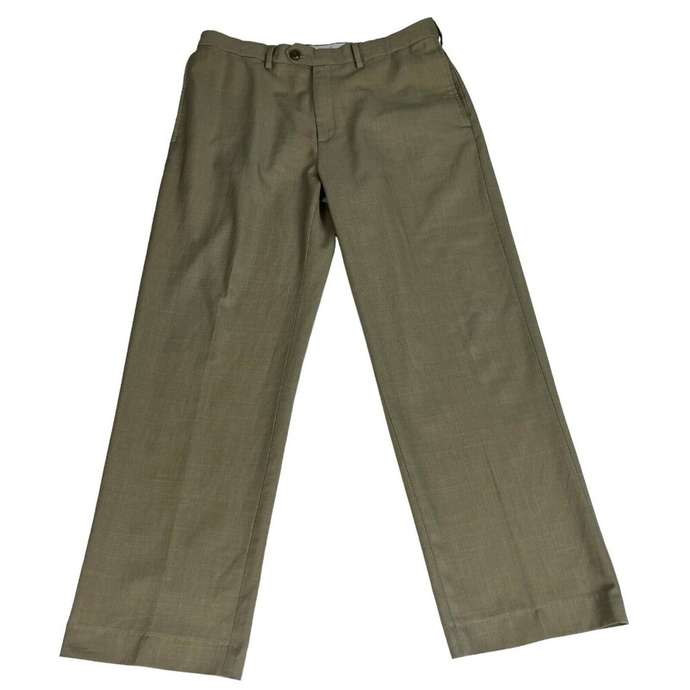Haggar Clothing Dress Pants Brown Mens Size 34 (S10395)